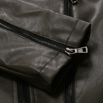 Funki Findz | Jackets | Men's Women's PU Leather Slim Jacket
