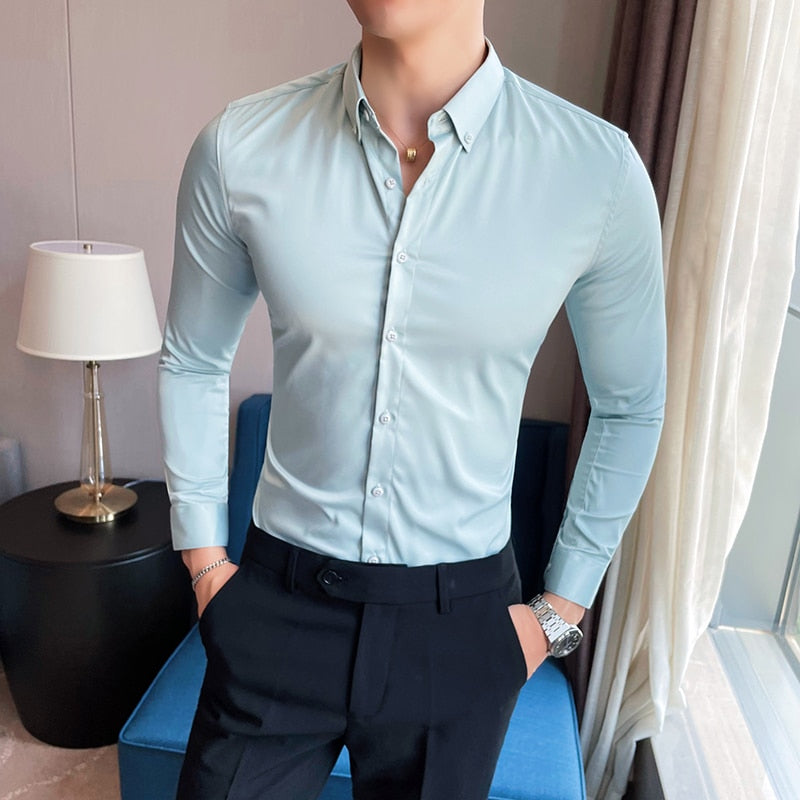 Funki Findz | Shirts | Men's Slim Fit British Style Dress Shirt 7XL
