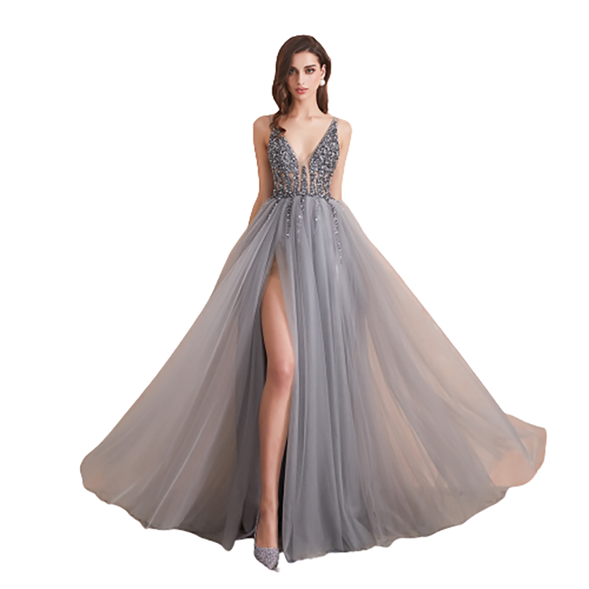 Funki Findz | Dresses | Women's Long Chiffon Tulle Prom Dress