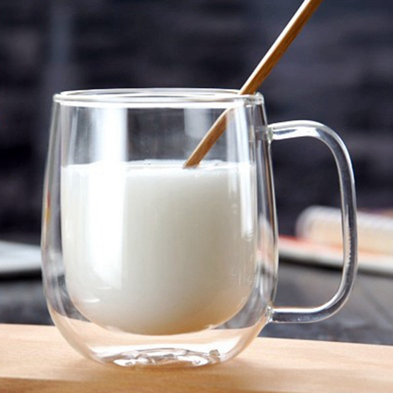 Funki Findz | Mugs | Double Wall Glass Mug | Coffee Cup