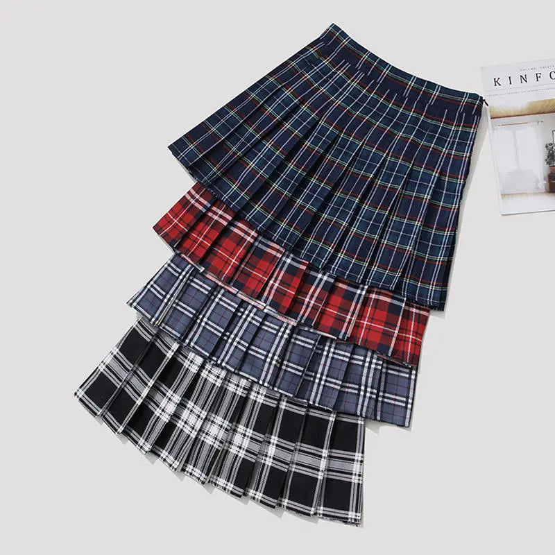 Funki Findz | Skirts | Women's Short Pleated Plaid Skirts | A-line
