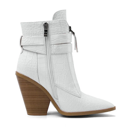 Funki Findz | Boots | Women's Pointed Toe Zip Up Ankle Boots