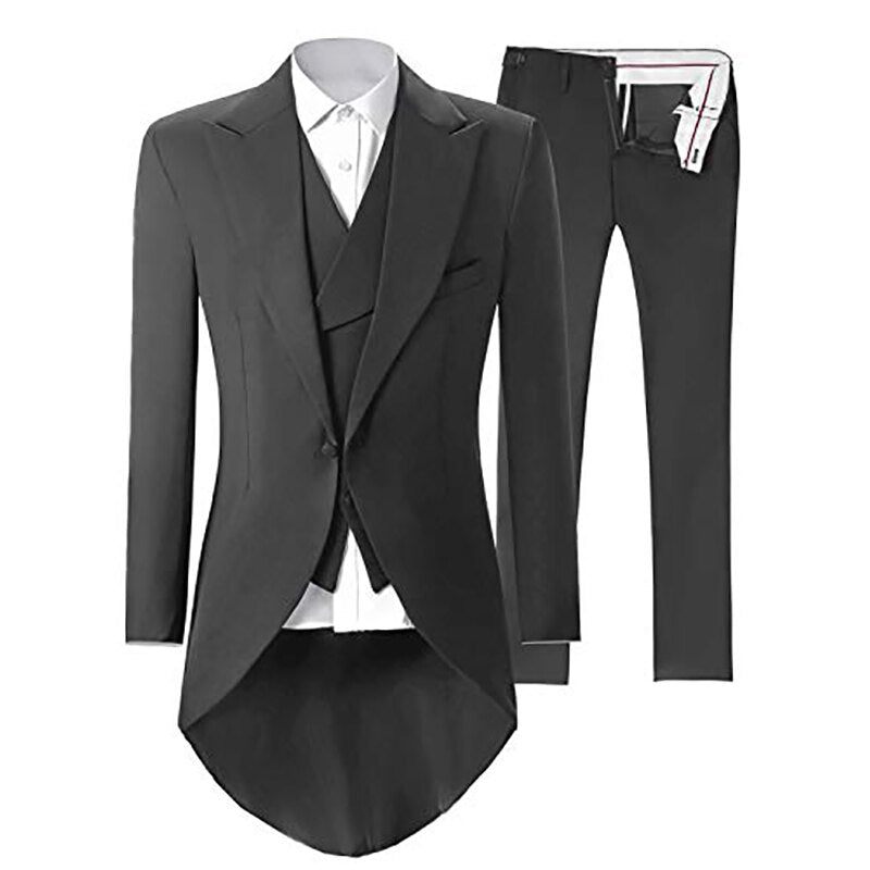 Funki Findz | Suits | Men's Custom 3 Pcs Grooms Suit | Tailcoat