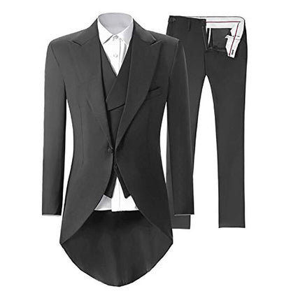 Funki Findz | Suits | Men's Custom 3 Pcs Grooms Suit | Tailcoat