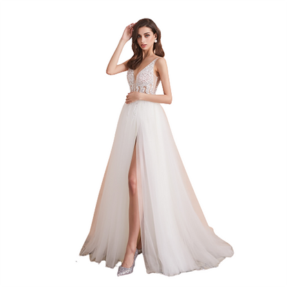 Funki Findz | Dresses | Women's Long Chiffon Tulle Prom Dress