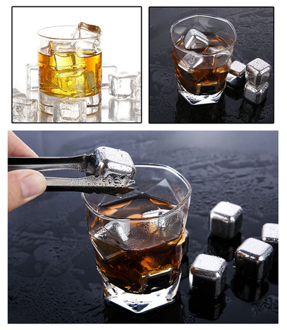 Funki Findz | Whisky Stones | Stainless Steel Ice Cubes Sets
