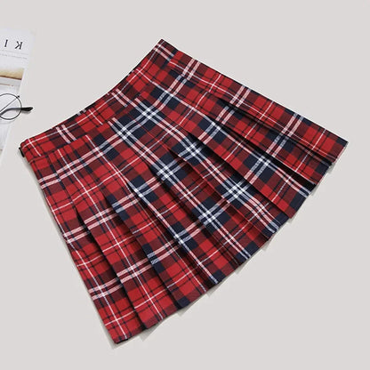 Funki Findz | Skirts | Women's Short Pleated Plaid Skirts | A-line