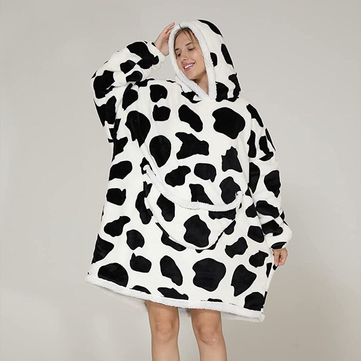 Funki Findz | Oodies | Unisex Soft Animal Print Hoodie Blanket