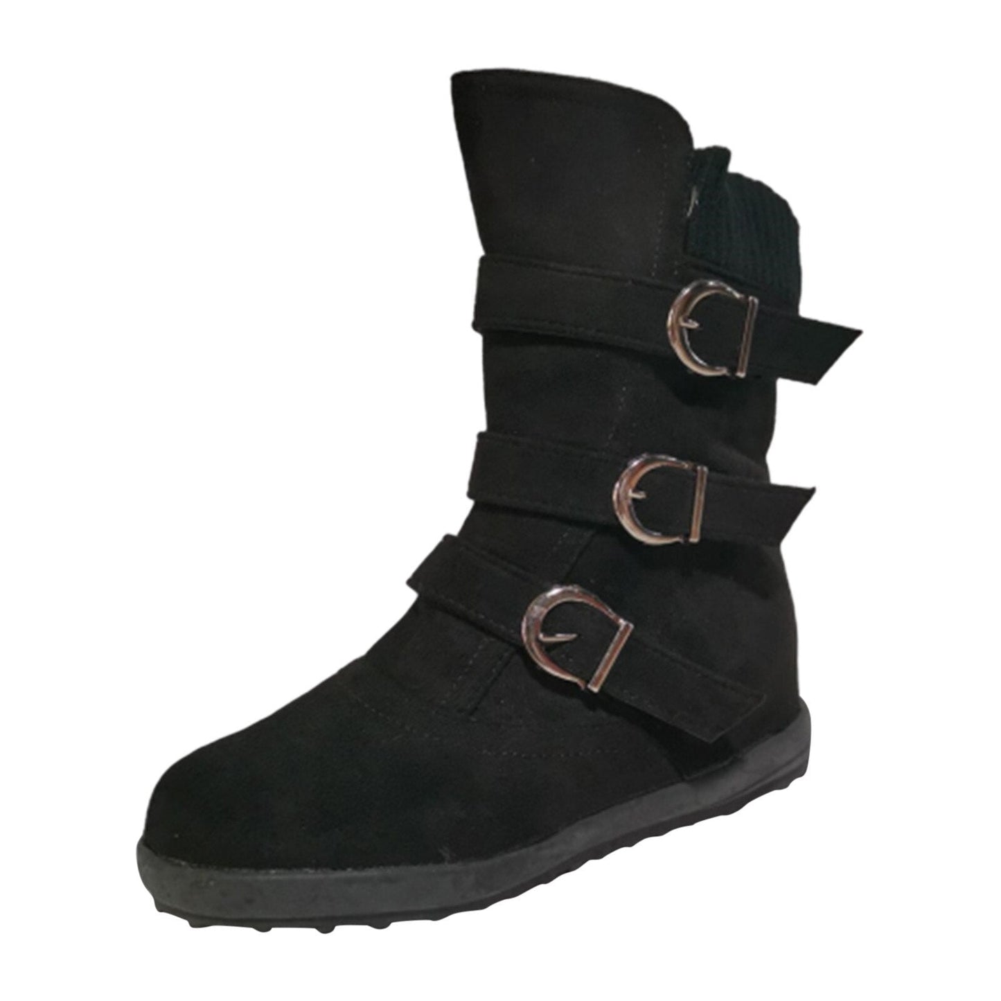 Funki Findz | Boots | Women's Buckled Suede Snow Ankle Boots