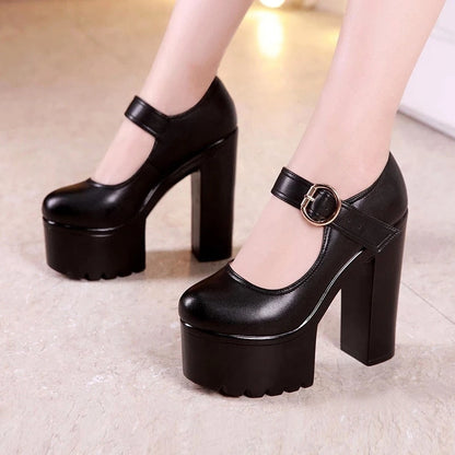 Funki Findz | Shoes | Women's Block Heel Platform Mary Janes