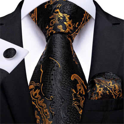 Funki Findz | Neckties | Men's 3Pcs Paisley Wedding Tie Sets
