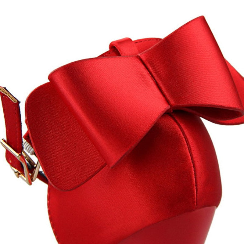Funki Findz | Shoes | Women's Elegant Silk Bow Stiletto Pumps