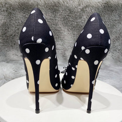 Funki Findz | Shoes | Women's Polka Dot Bowknot Satin Stilettos