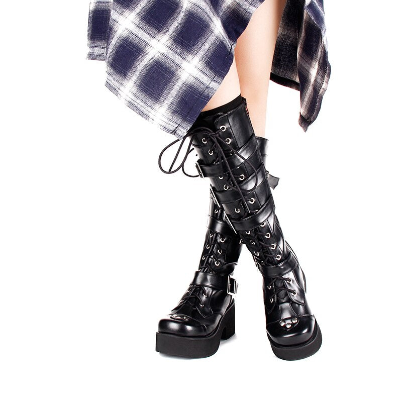 Funki Findz | Boots | Women's Japanese Gothic Platform Boots
