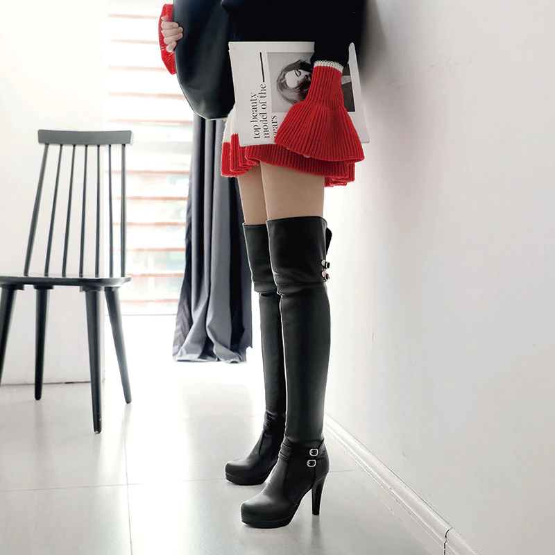Funki Findz | Boots | Women's Thigh High Platform Stiletto Boots