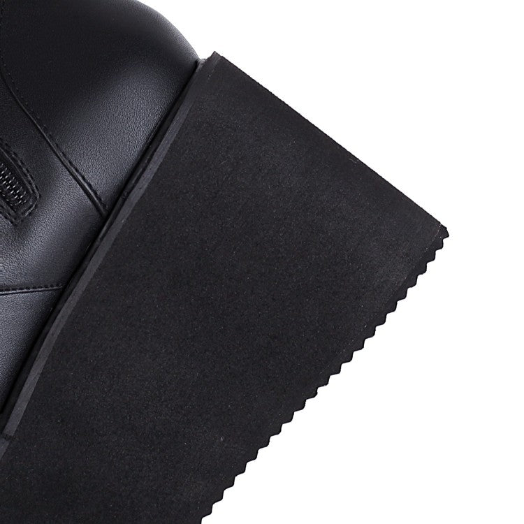 Funki Findz | Boots | Women's Buckle Wedge Platform Boots