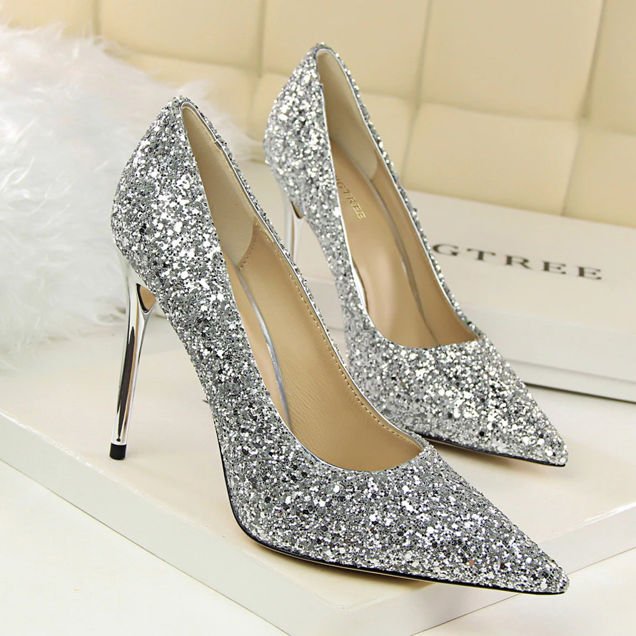 Funki Findz | Shoes | Women's High Heel Glitter Prom Pumps