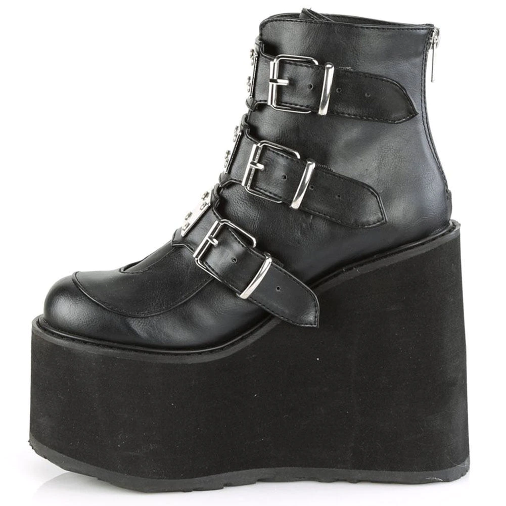 Funki Buys | Boots | Women's Buckle Ankle Boots | Women Punk Platform Boots