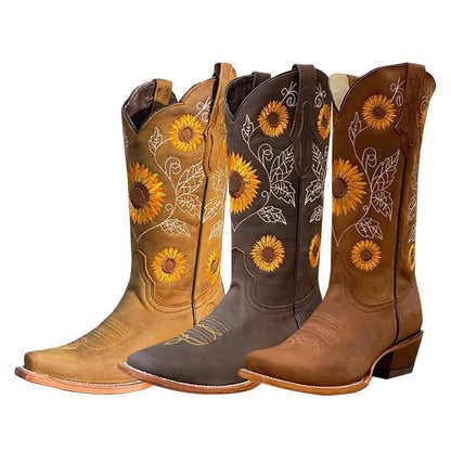 Funki Findz | Boots | Women's Embroidered Flower Cowboy Boot
