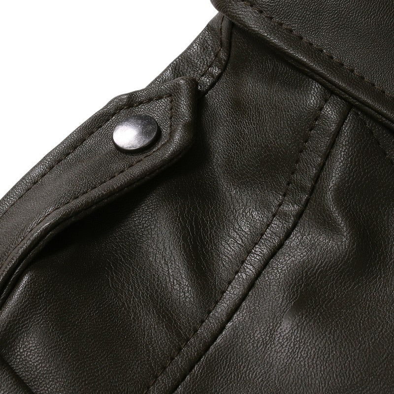 Funki Findz | Jackets | Men's Women's PU Leather Slim Jacket