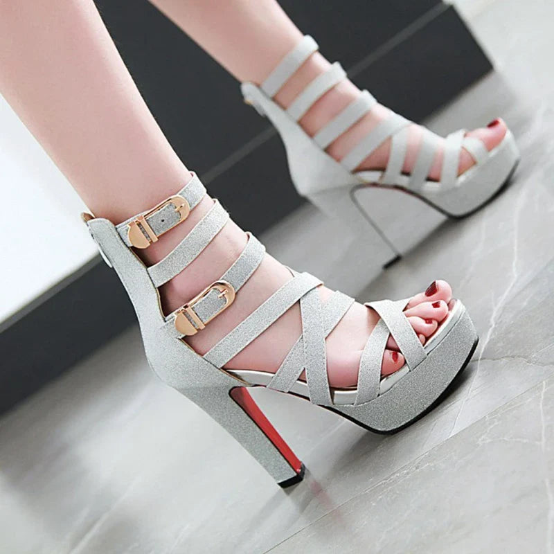 Funki Findz | Shoes | Women's Platform Gladiator Glitter Sandals