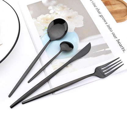 Funki Findz | Cutlery Sets | Gold Stainless Steel Mirror Polish 24 Set
