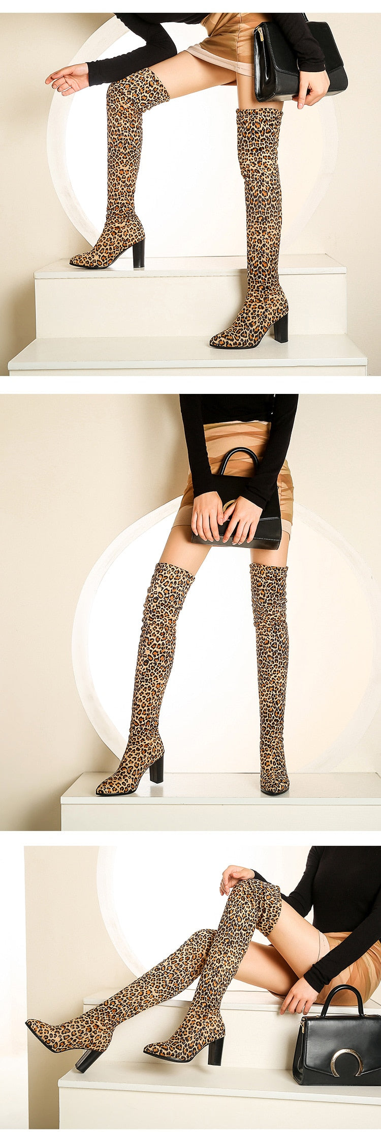 Funki Findz | Boots | Women's Over Knee High Block Heel Boots