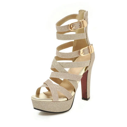 Funki Findz | Shoes | Women's Platform Gladiator Glitter Sandals