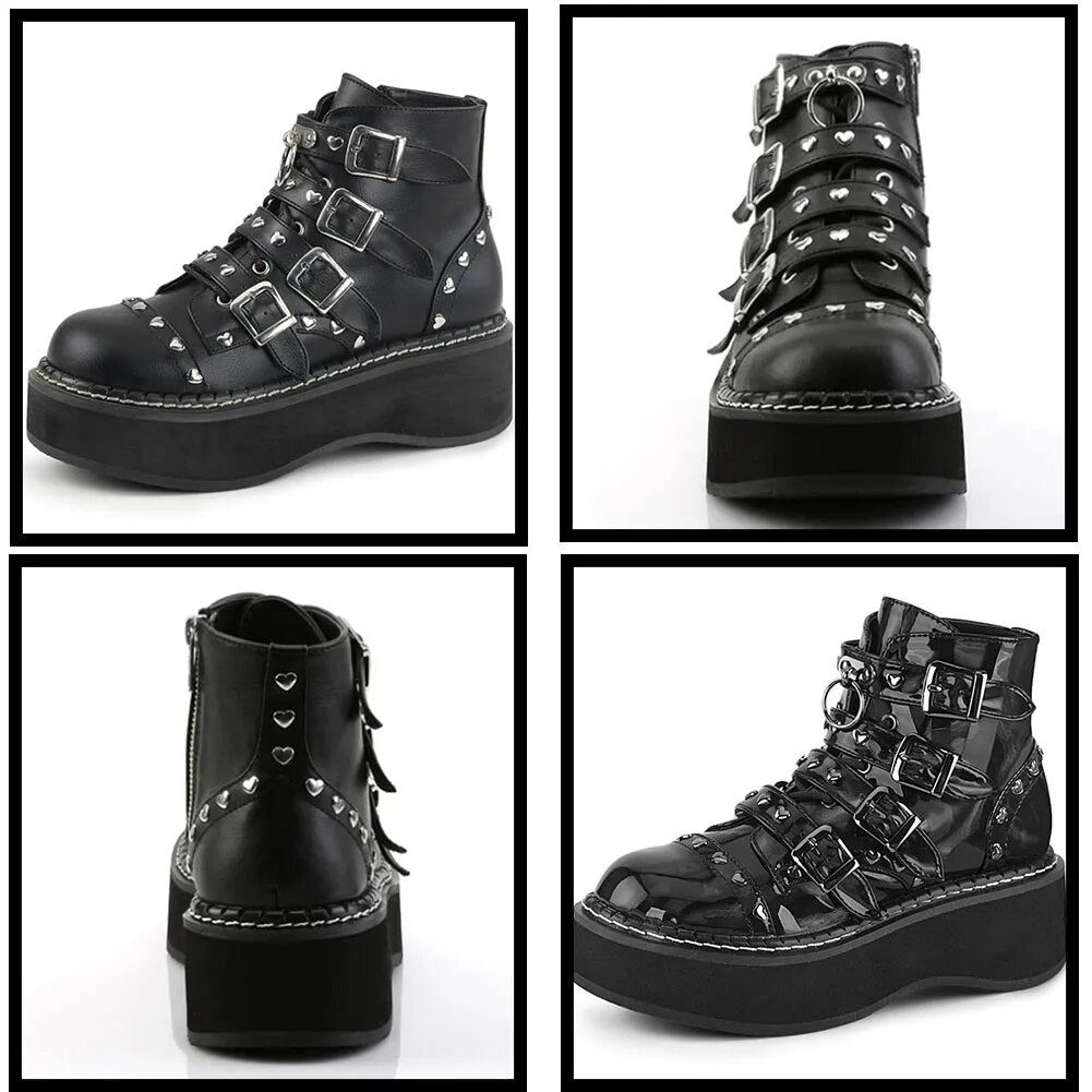Funki Findz | Boots | Women's Platform Gothic Ankle Boots