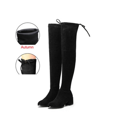 Funki Findz | Boots | Women's Thigh High Block Heel Boots 4|6|8