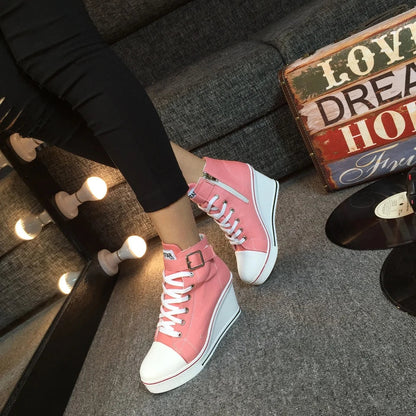 Funki Findz | Boots | Women's High Top Platform Wedge Sneaker