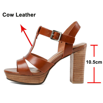 Funki Findz | Shoes | Women's Leather Chunky Platform Sandals