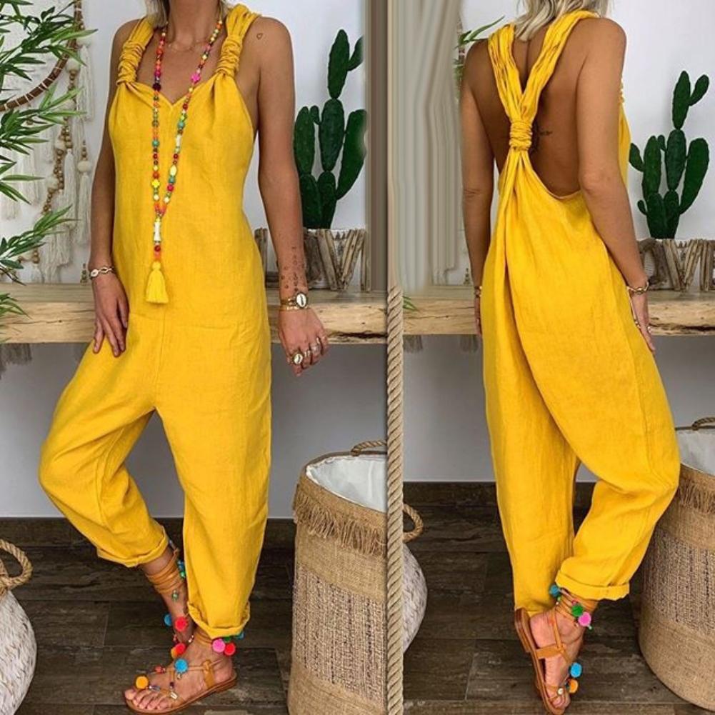 Funki Findz | Pants | Women's Knotted Strap Bib Style Overalls