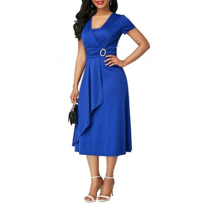 Funki Findz | Dresses | Women's High Waist Wrap Evening Dress