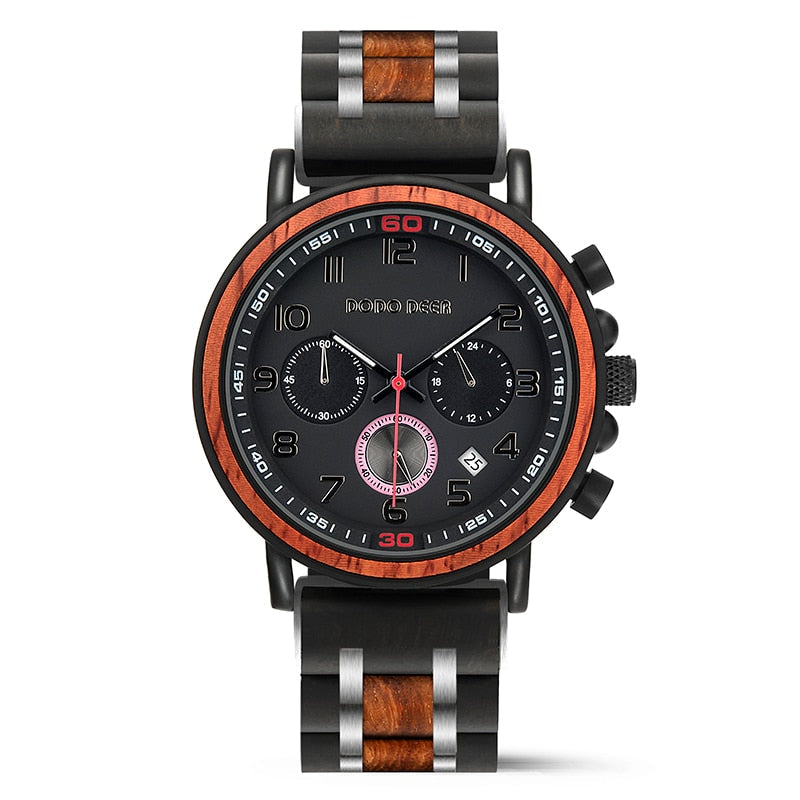 Funki Findz | Watches | Men's Wooden Quartz Wrist Stop Watch