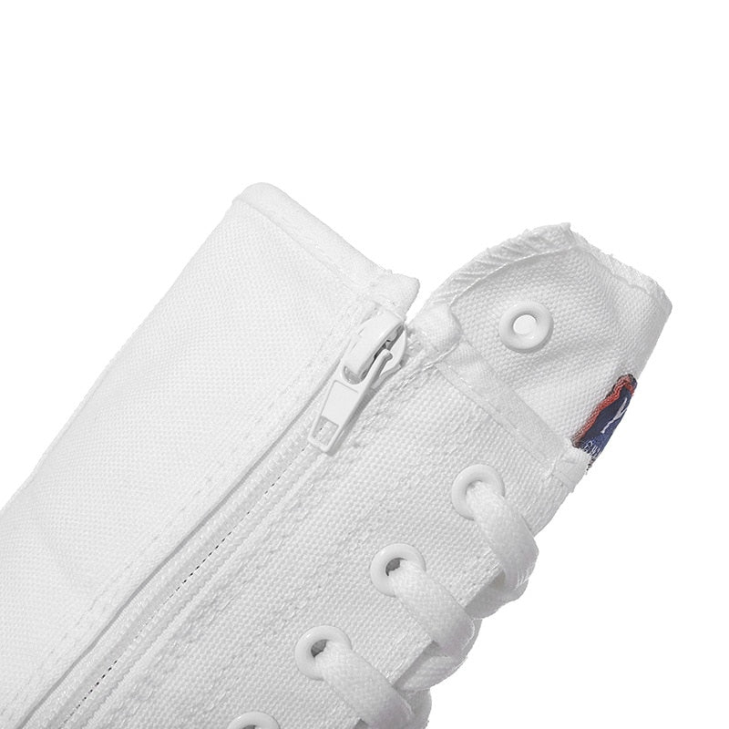 Funki Findz | Boots | Women's Calf-High Flat Canvas Sneakers