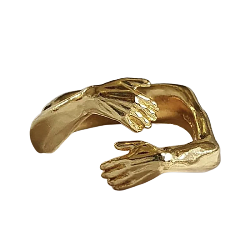 Funki Findz | Rings | Unisex Adjustable Holding Hands Hug Ring