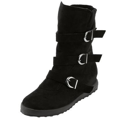 Funki Findz | Boots | Women's Buckled Suede Snow Ankle Boots