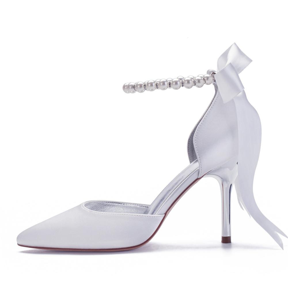 Funki Findz | Shoes | Women's Satin Pearls High Wedding Shoes