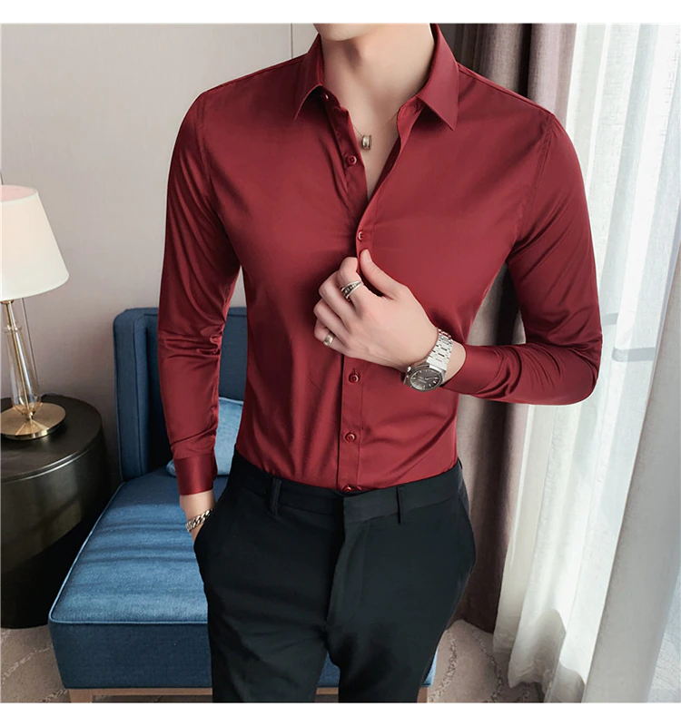 Funki Findz | Shirts | Men's Slim Fit British Style Dress Shirt 7XL