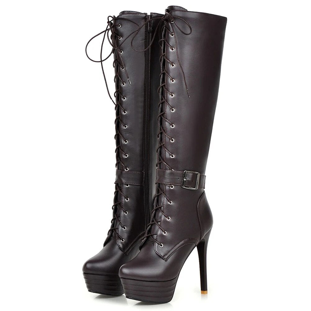 Funki Findz | Boots | Women's Knee-High Chic High Stiletto Boot