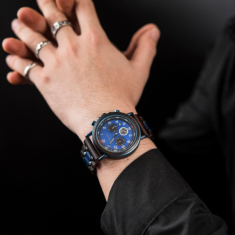 Funki Findz | Watches | Men's Wooden Quartz Wrist Stop Watch