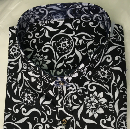 Funki Findz | Shirts | Men's Long Sleeve SlimFit Floral Dress Shirt