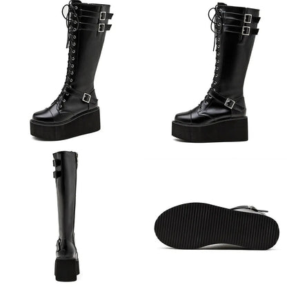 Funki Findz | Boots | Women's High Luxury Gothic Platform Boots
