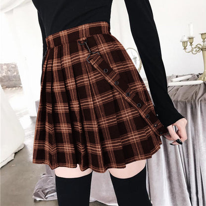 Funki Findz | Skirts | Women's Gothic Suspender Mini Skirt | Plaid