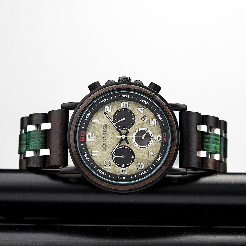 Funki Findz | Watches | Men's Wooden Quartz Wrist Stop Watch
