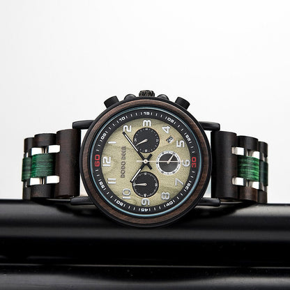 Funki Findz | Watches | Men's Wooden Quartz Wrist Stop Watch