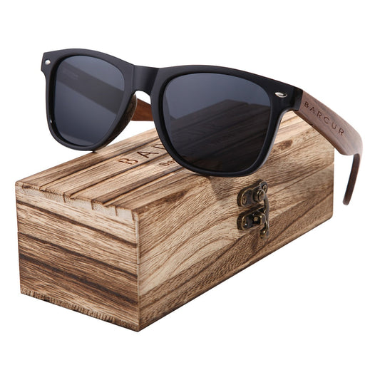 Funki Findz | Sunglasses | Unisex Black Walnut Wood Sunglasses