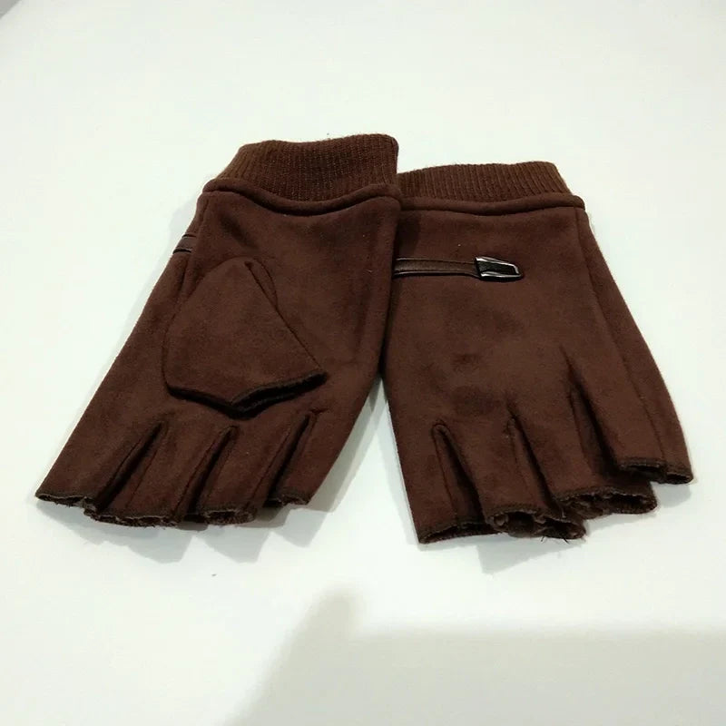 Funki Findz | Gloves | Men's Half Finger Leather Punk Gloves