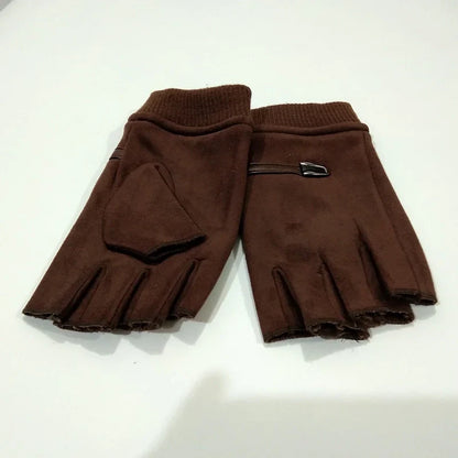 Funki Findz | Gloves | Men's Half Finger Leather Punk Gloves